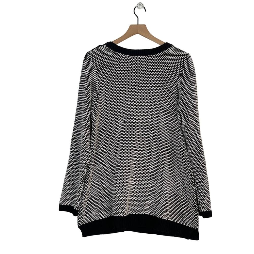 Charter Club Women's Plus Size Button-Trim Contrast-Accent‎ Sweater Size 1X NWT - Picture 3 of 9